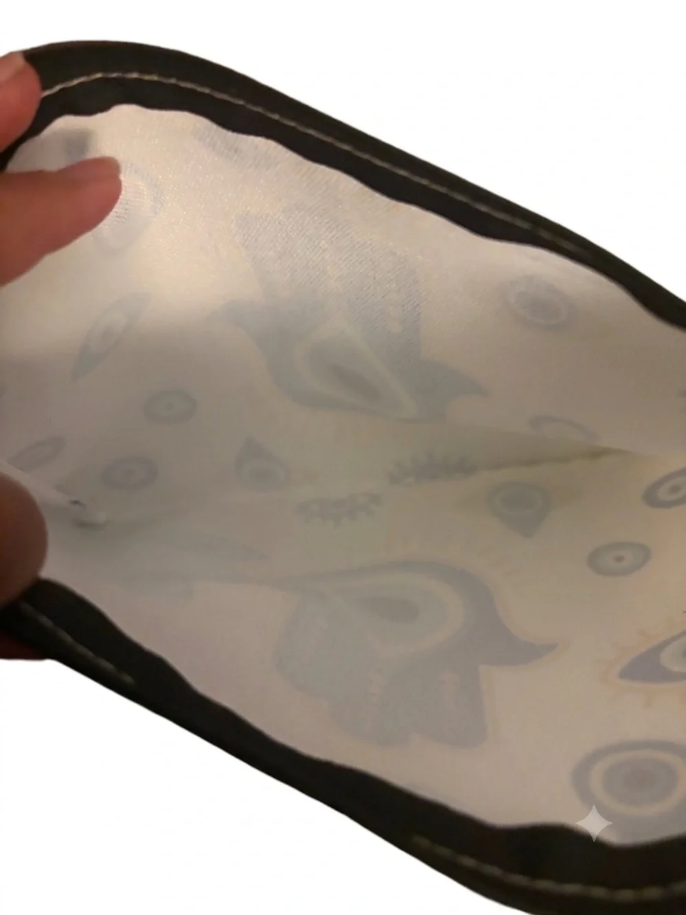 Evil Eye Hamsa Zip Pouch - Blue and Gold, handmade, NEW!